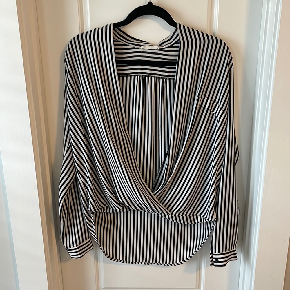 Lush Striped Chiffon Blouse